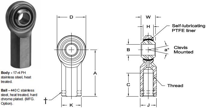 AURORACW-7ET關節(jié)軸承圖紙